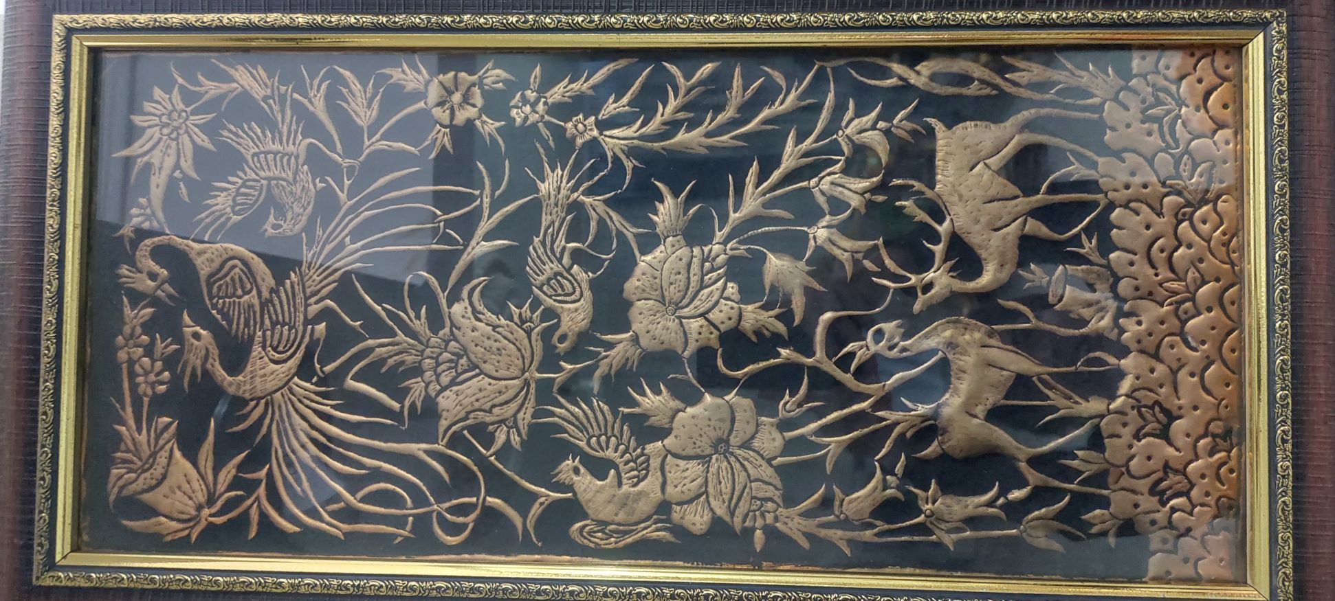 تابلو قلمزنی مسی کار دست